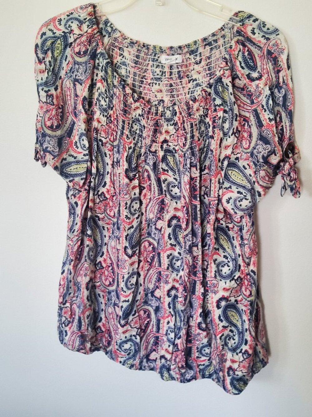 Boho Style Smocked neckline Top Westport size XL